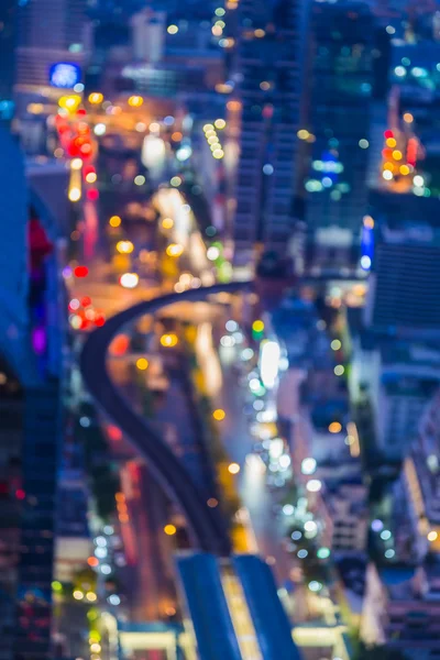 Blur bilde av Bangkok by med circle bokeh – stockfoto