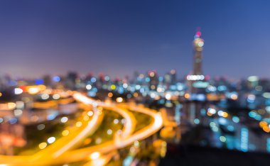 Bangkok adam trafik yol, bulanıklık bokeh