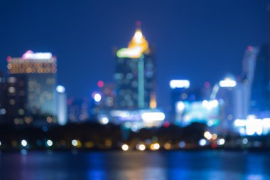 Cityscape alacakaranlık zaman, cityscape bokeh, bulanık fotoğraf
