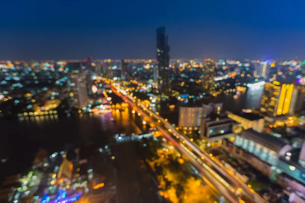 Defocused background, City light blur bokeh,  during blue hours — Stock Photo, Image