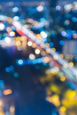 Nehirden Bangkok ana köprünün bokeh arka plan bulanıklık