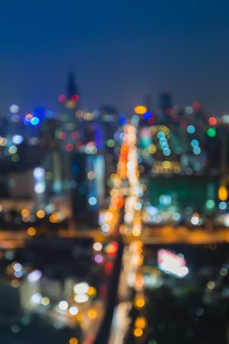 Şehir kavşak trafik ışıkları bokeh arka plan bulanıklık