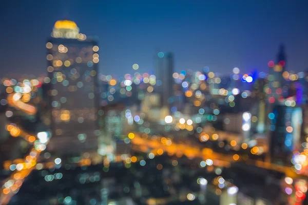 Bokeh achtergrond, stad bij nacht vervagen foto — Stockfoto