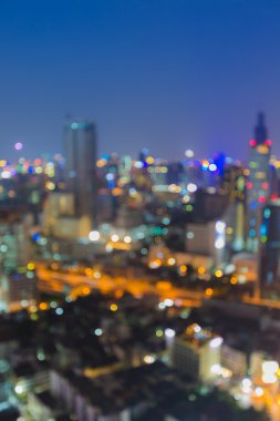 Soyut kentsel gece ışık bokeh