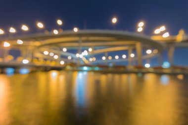 Soyut bokeh ışıklar Phomipoon Köprüsü