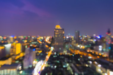 Bangkok şehir görüntüsünü odak dışında bulanıklık