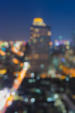 gece, bokeh arka plan şehir