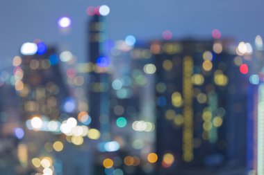 Şehir bokeh gece arka plan bulanıklık