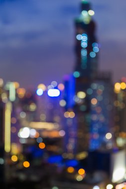 Bokeh şehir gece ışıkları bulanıklık