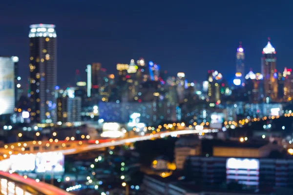 Abstrato borrão bokeh cidade noite luzes — Fotografia de Stock