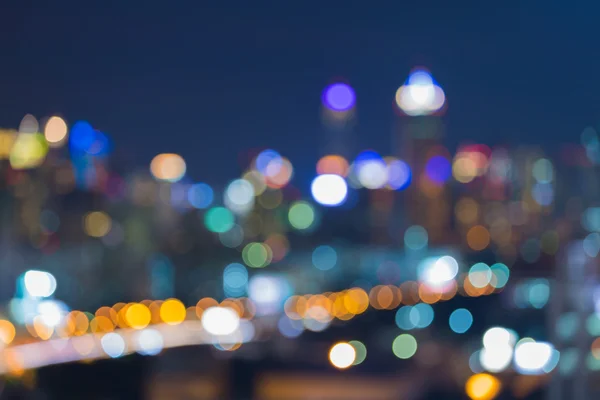 City notte luci sfondo, sfondo sfocato — Foto Stock