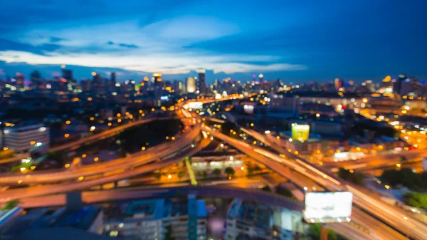 Abstract blur bokeh de vedere aeriană a orașului, fundal amurg — Fotografie, imagine de stoc