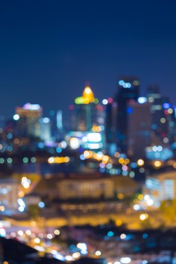 Şehir bulanıklık bokeh ışıklar arka plan