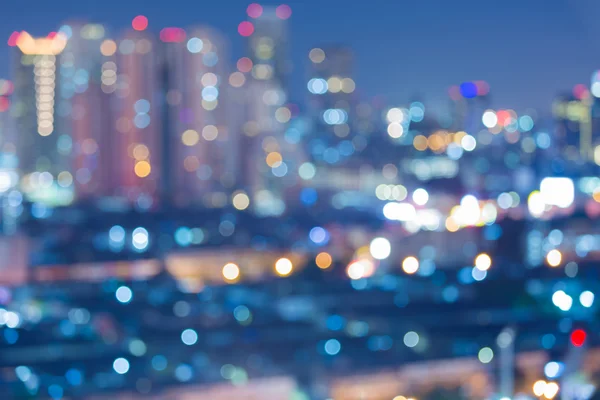 Stadtbild Skyline verschwommen abstrakten Hintergrund Lichter — Stockfoto