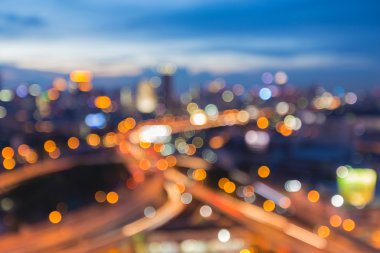 bokeh şehir sokak ışıkları gece arka plan bulanıklık
