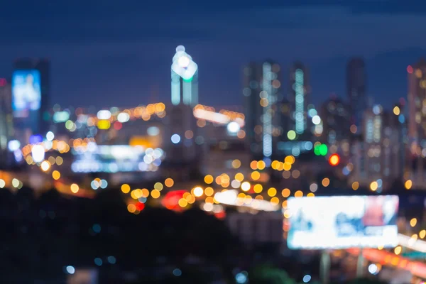 Defokussierte Lichter Bokeh der Innenstadt — Stockfoto