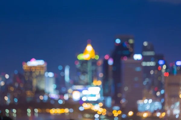 Night lights of the big city abstract blur bokeh background — Stockfoto
