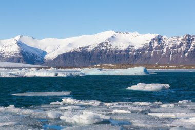 Jokulsarlon lagoon Icebergs floating Iceland