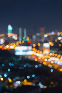 Abstract urban intersection road light bokeh  defocused background
