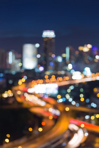 Urban intersection road light bokeh  defocused background — Stockfoto