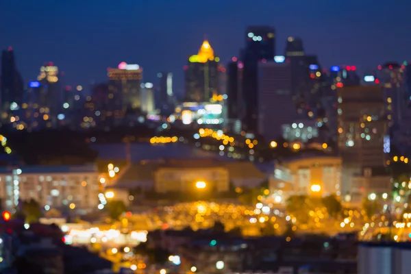 Bild der Stadt Bangkok mit Kreis-Bokeh verschwimmen — Stockfoto