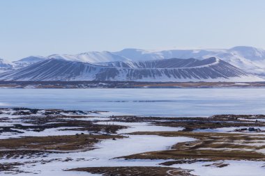 Myvatn volkan kış sahne
