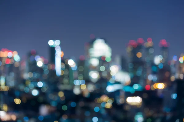 Blurred city at blue hour, Concept about traveling and city lifestyle — Stock Photo, Image