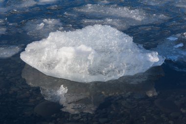 İzlanda mavi icebergs kadar kapatın