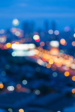 Bulanıklık bokeh kenti ışık şehir merkezinde geceleri
