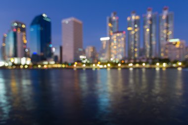 Ofis geceleri ışık Binası soyut bulanık bokeh