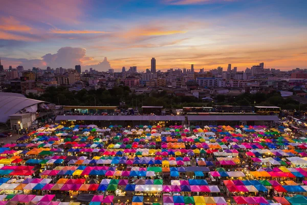 Bangkok Flea market Flygfoto — Stockfoto