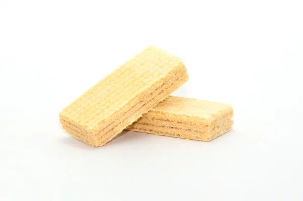 Wafers with cream isolated — Stock Photo, Image