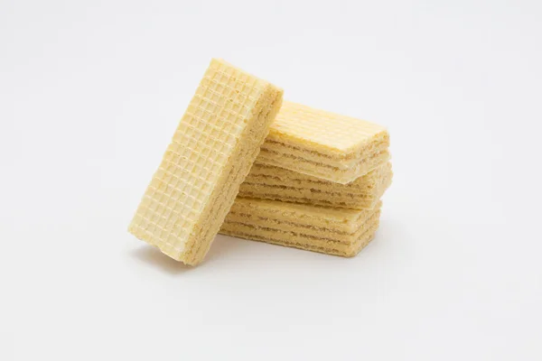 Wafel op witte achtergrond — Stockfoto