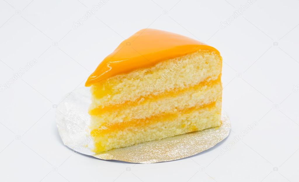 Sweet butter cake with orange source on