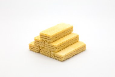 Beyaz üzerine vanilyalı gofret