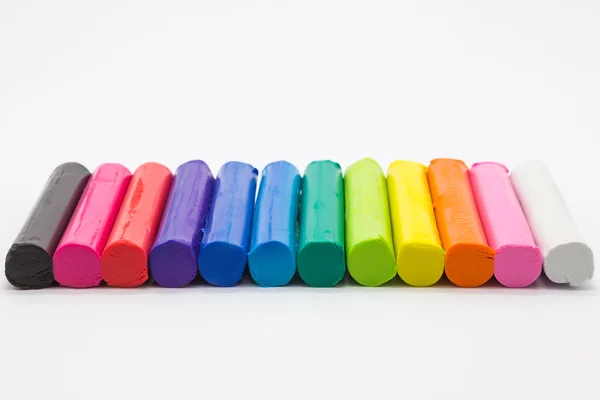 Art regenboog van klei kleuren, creatieve ambachtelijke product — Stockfoto
