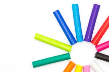 Gökkuşağı renkli sanat kil sopa