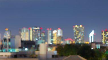 Bulanık bokeh şehir geceleri ışık