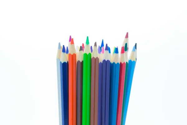 木製色鉛筆のセット — ストック写真
