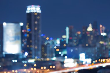 Alacakaranlık bulanık şehir bokehs ışıkları