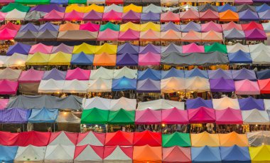 Renkli havadan görünümü hafta sonu Pazar, gece arka plan