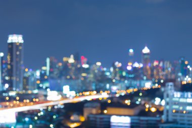 Bokeh birden çok renk şehir geceleri hafif bulanık