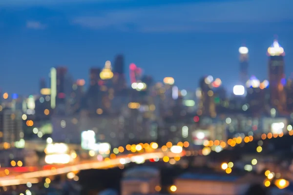 Offuscata bokeh autostrada intersezione città sfondo — Foto Stock