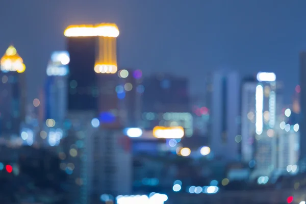 Blurred bokeh city light background at night — Stock Photo, Image