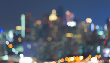 Soyut şehir bokeh ışıklar arka plan