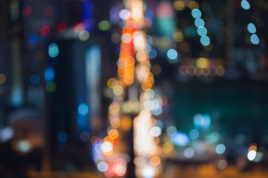 Bulanık bokeh ışıklar şehir yol meşgul saat sırasında