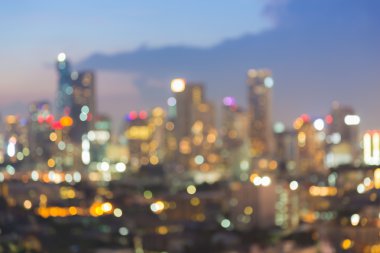 Soyut bulanık arka plan havadan görünümü şehir şehir gece görünümü