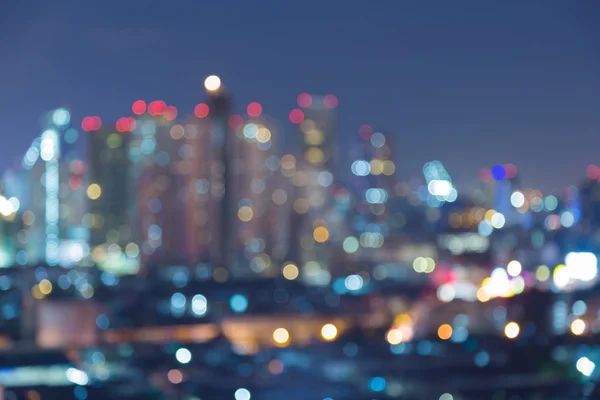 Bulanık bokeh şehir ışık gece görünümü