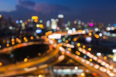 Soyut bulanık bokeh açık renkli, geceleri deyimleri şehir yol