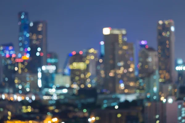 Blurred bokeh background, city lights at night — Stock Photo, Image